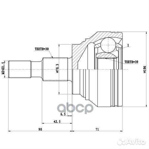 Шрус наружный Z87490R Zikmar