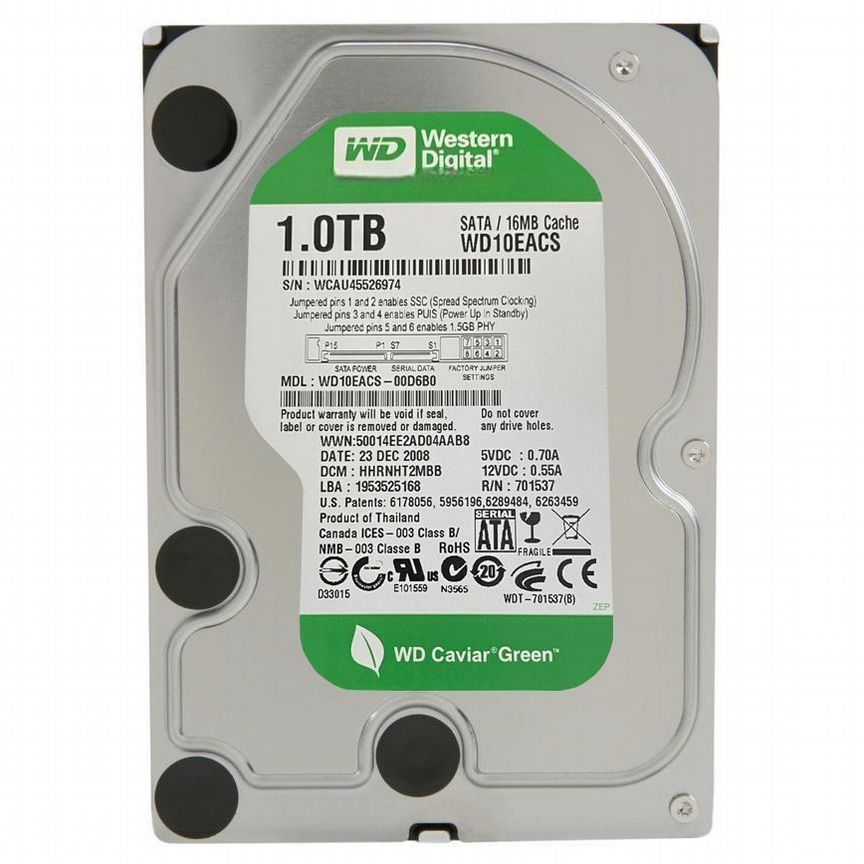 [WD10EACS] Жесткий Диск Western Digital 1tb Sata2 Wd10eacs
