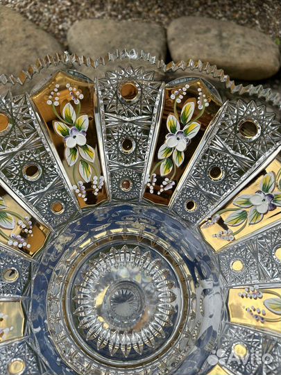 Фруктовница ваза для фруктов Богемия Макс Кристал