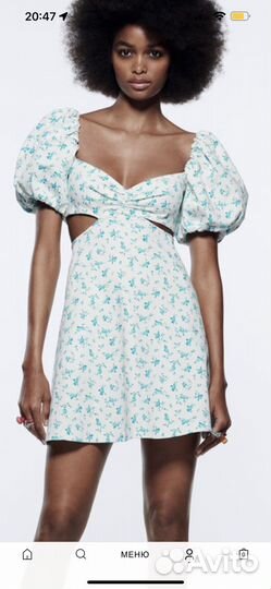 Платье zara новое xs/s