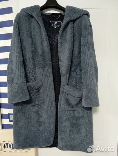 Шуба натуральная овчина 52 размер