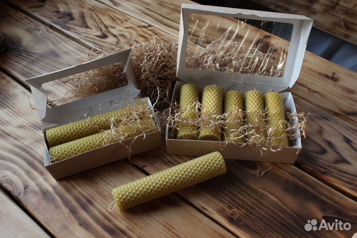 Свечи / Подарочные наборы / Свечи из вощины