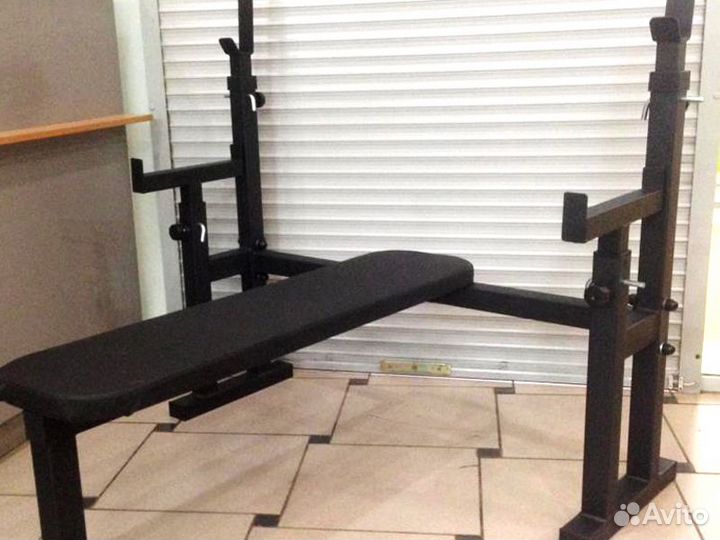 Скамья для жима со стойками неотделимая