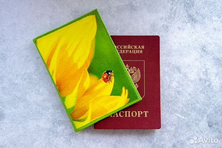 Обложка на паспорт натуральная кожа новая
