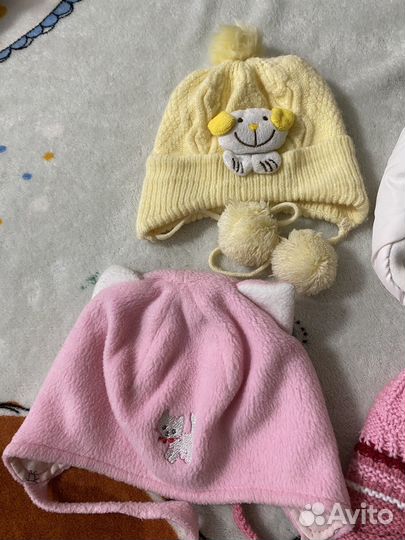 Шапки пакетом для девочки 44-46