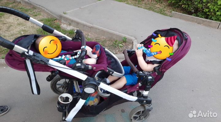Коляска для двойни для погодок