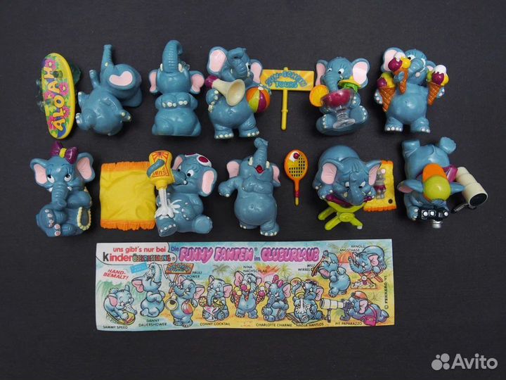 Киндер сюрприз Мыши компьютерные, Слоны на пляже