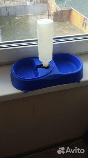 Кормушка автопоилка для животных двойная