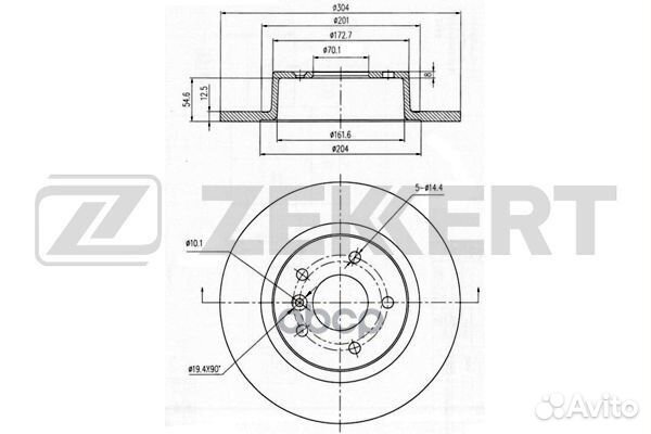 Диск торм. зад. Range Rover II III 94- land R