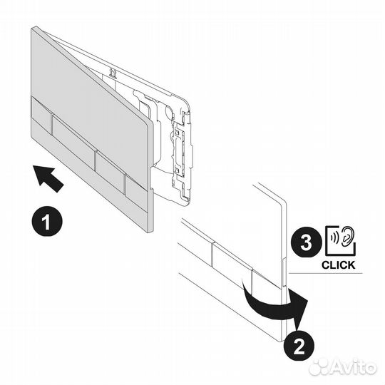 Кнопка смыва Lemark Bit 9801005 хром глянец