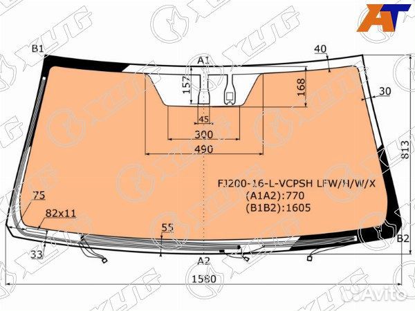 Стекло лобовое toyota land cruiser 200