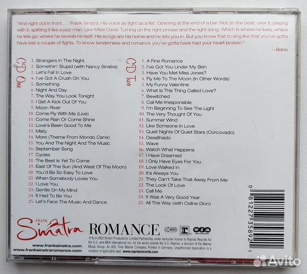 Frank Sinatra – Romance 2CD