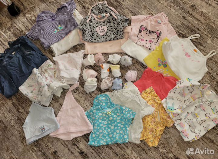 Вещи на девочку пакетом. 62 68 74