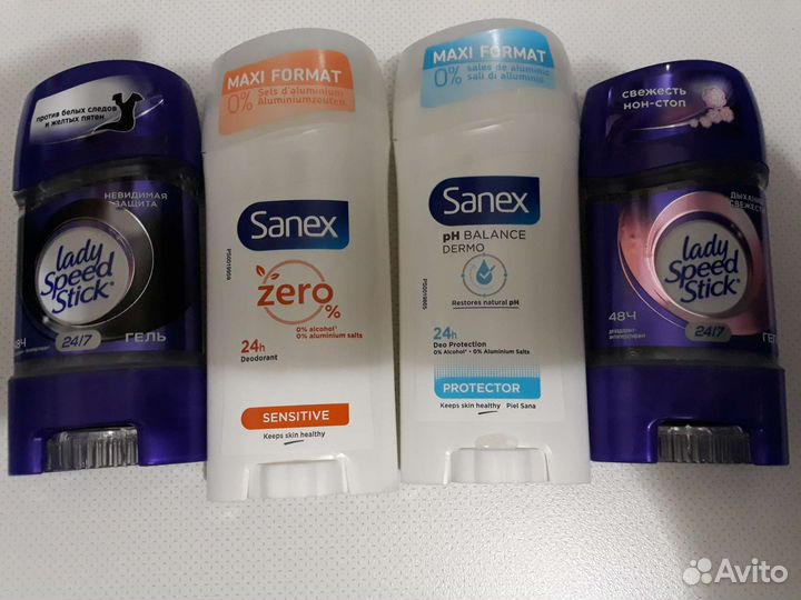 Sanex,Леди спид стик 65 ml и солевой деодор