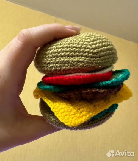 Развивашка Бургер вязаный