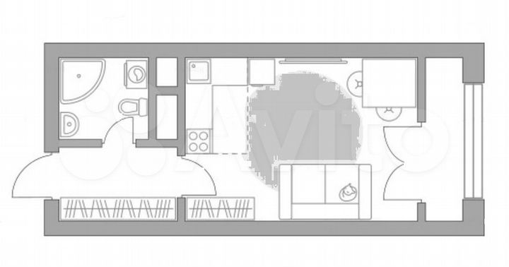 Квартира-студия, 24 м², 7/17 эт.