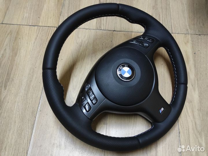 Руль бмв e46 e39 e53 M-TEX с аэрбегом и кнопками