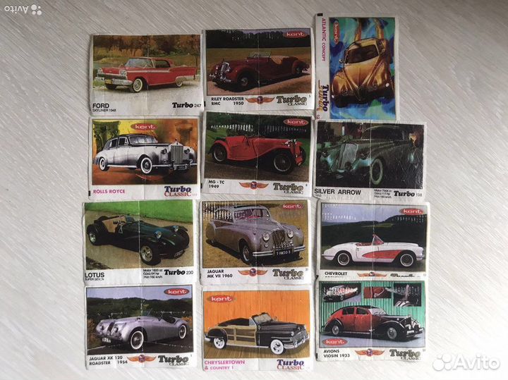 Вкладыши от жвачки turbo