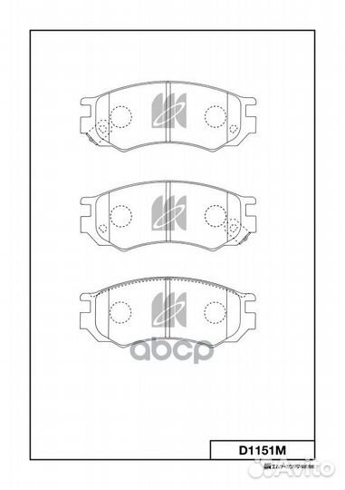 Колодки торм. D1151M MK kashiyama