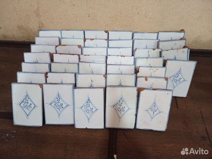 Изразцы для печи старинные,ручная роспись