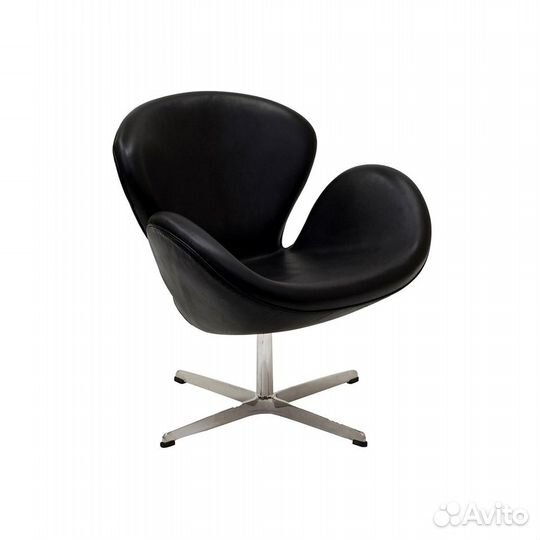 Кресло Arne Jacobsen Style Swan Chair красная/черн