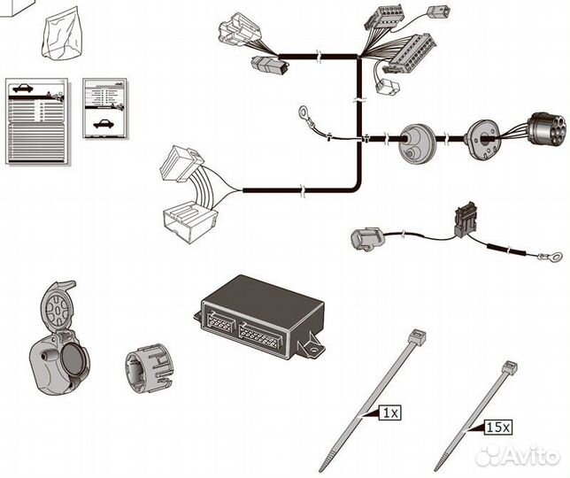 Brink 729431 К-т штатной электрики 7-пол к фаркопу