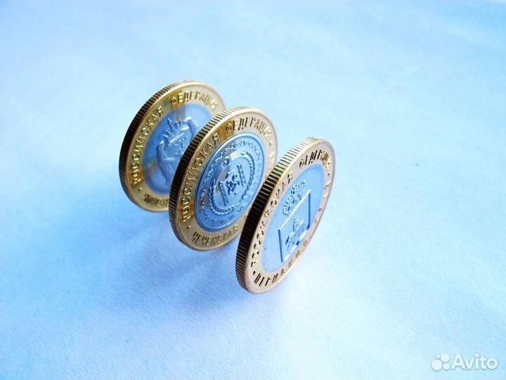 10 рублей 2010 Копии 3шт Чечня янао Пермский