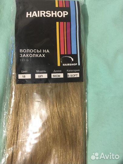 Волосы натуральные на заколках