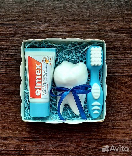 Мыло ручной работы набор зубик зубная щетка паста