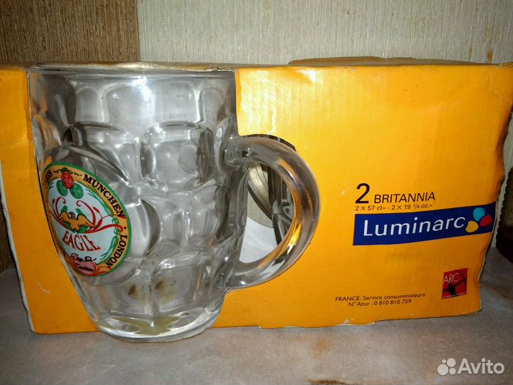 Кружки люминарк 2шт, новые