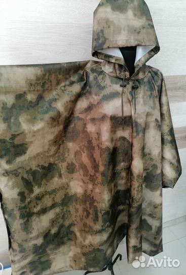 Дождевик пончо мох