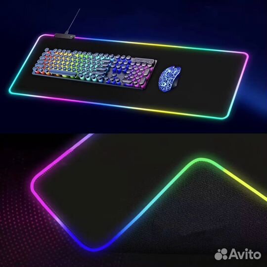 Игровой коврик для мыши с RGB подсветкой