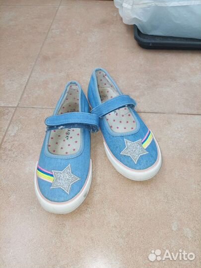 Мокасины джинсовые для девочки