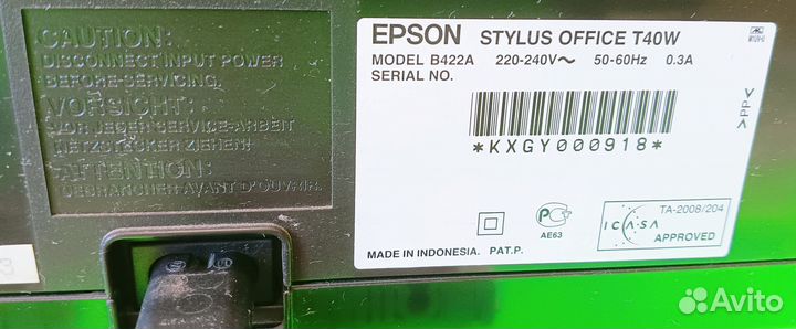 Принтер epson stylus office T40W