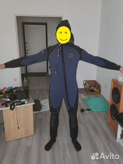 Мокрый гидрокостюм 7мм