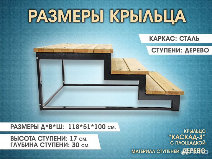 Крыльцо приставное для дома разборное. Ступени