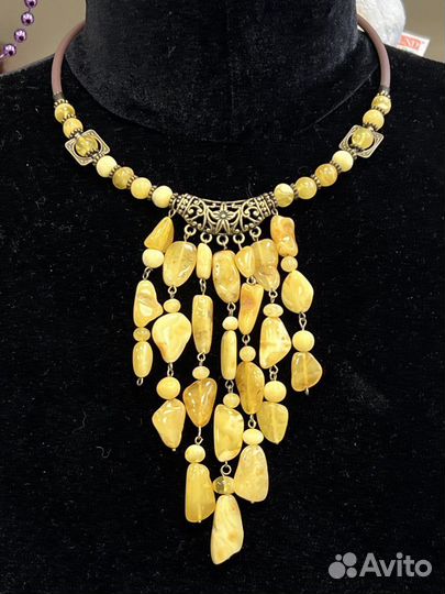 Колье Янтарное с подвесами