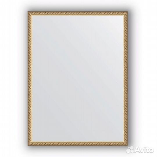 Зеркало Evoform Definite 78х58 Витая латунь