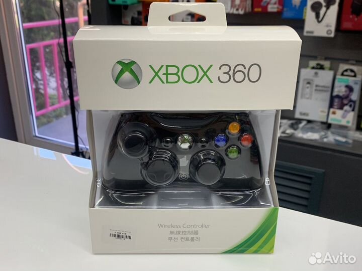 Джойстик xbox 360 черный controller черный