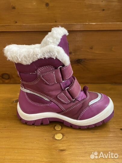 Зимние ботинки для девочки 25р из натуральной кожи