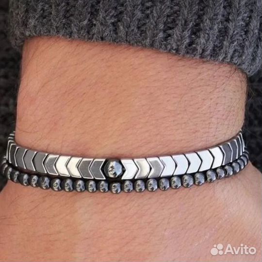 Сет браслетов из натуральных камней