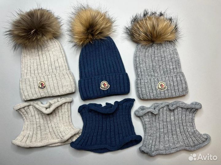 Шапка и снуд (комплект) детский M.o.n.c.l.e.r