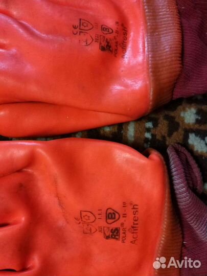 Перчатки теплые резиновые