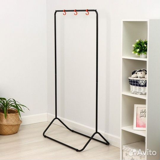 Вешалка стойка напольная, серый, черный