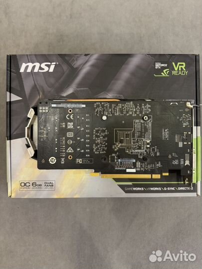 Видеокарта gtx 1060 6GB MSI