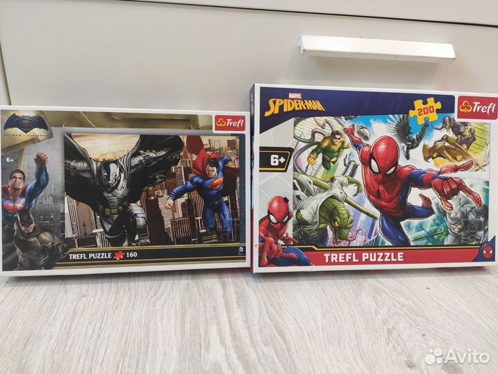 Пазлы с динозаврами и супергероями