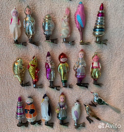 Елочные игрушки СССР на прищепке