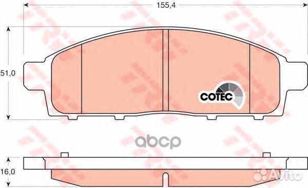 Колодки тормозные дисковые перед GDB3435 TRW