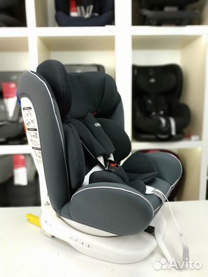 Автокресло 0-12лет Happy Baby Unix silver 360граду