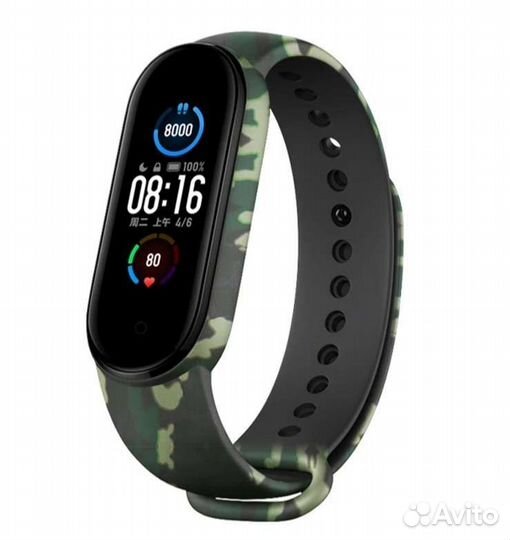 Новые силиконовые ремни mi band 5/6